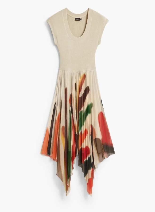 DESIGUAL cream with abstract print Dress Designed By mr. christian lacroix for Women | Best Price UAE